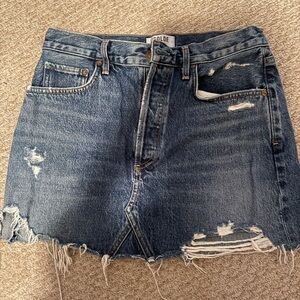 Agolde Blue Mini Skirt Casual Chic